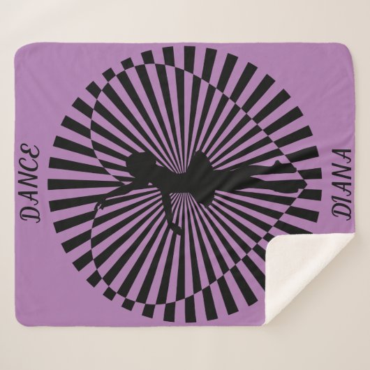 Ballerina sur une couverture abstraite noire et bl (Devant (Horizontal))