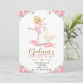 Ballerina swan Tutu mignonne invitation à la fête  (Debout devant)