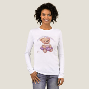 Ballerina Teddydbeer Witte T-shirt met Lange Mouwe