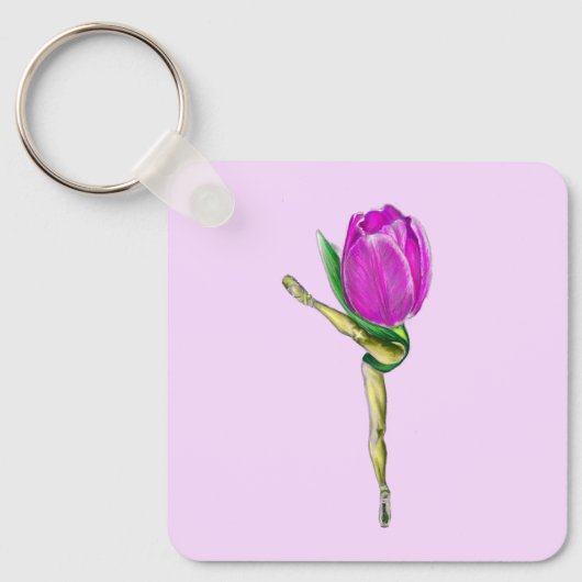 Ballerina Tulip Ballet Dancer Sleutelhanger (Voorkant)