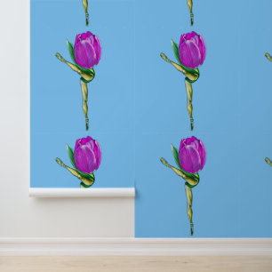 Ballerina Tulip Ballet Danser Kunst Schilderen Behang