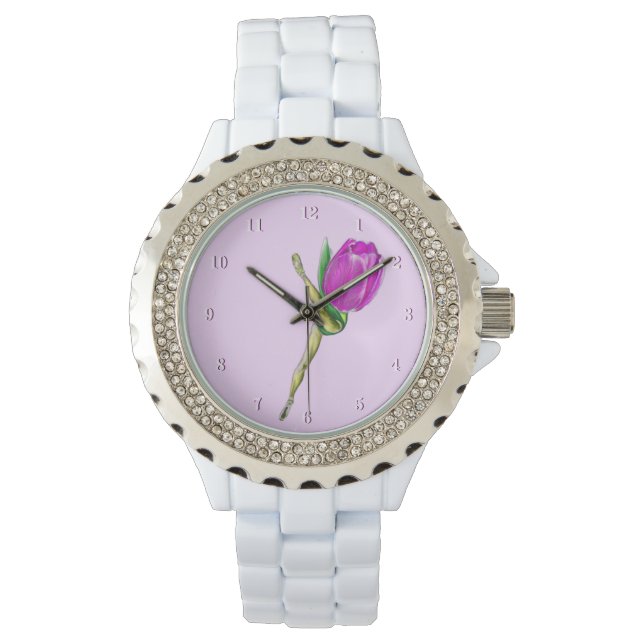 Ballerina Tulip Ballet Montre de danse Cadeau (devant)
