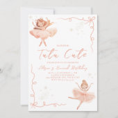 Ballerina Tutu 2e Invitation anniversaire (Devant)