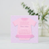 Ballerina Tutu Baby Girl Douche Invitations (Debout devant)