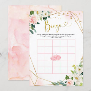 Ballerina Tutu Baby shower Bingo Games Kaart
