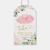 Ballerina Tutu Baby shower Dank u Label Cadeaulabel (Voorkant)