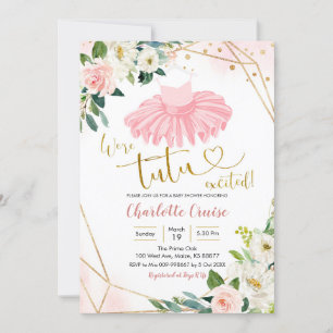 Ballerina Tutu Baby Shower Uitnodiging