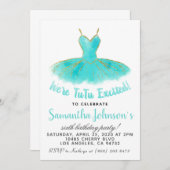 Ballerina TuTu Birthday Uitnodiging (Voorkant / Achterkant)