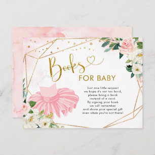 Ballerina Tutu Books for Baby Baby shower Uitnodiging Briefkaart