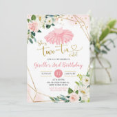 Ballerina Tutu Girl Invitation de deuxième anniver (Debout devant)