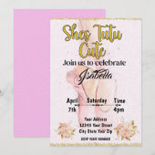 Ballerina Tutu invitation anniversaire (Devant / Derrière)