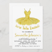 Ballerina TuTu Invitation d'anniversaire (Devant / Derrière)