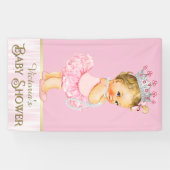 Ballerina Tutu Pearl Baby shower Spandoek (Horizontaal)