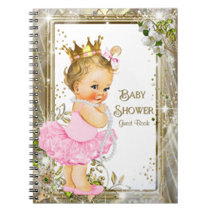 Ballerina Tutu Princess Baby shower gastenboek Notitieboek