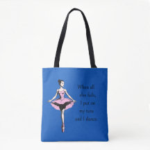 Ballerina & Tutu Quote Kobalt Blauw