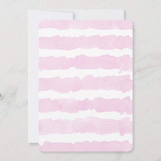 Ballerina tutu verjaardag uitnodiging roze goud bl (Achterkant)