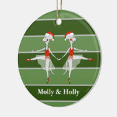 Ballerina Twins Kerstmis Special Keramisch Ornament (Links)