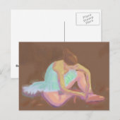 Ballerina Tying her Chaussures, Carte postale (Devant / Derrière)