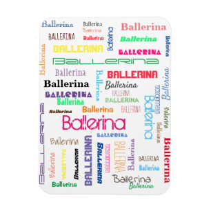 Ballerina Typografie Flexible Photo Magnet Magneet