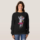 Ballerina Unicorn Ballet Dance Dancing Danseuse Trui (Voorkant volledig)