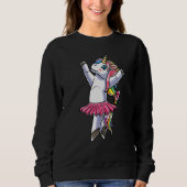 Ballerina Unicorn Ballet Dance Dancing Danseuse Trui (Voorkant)