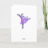 Ballerina Verjaardag Kaart Paarse Balletdanseres V (Achterkant)