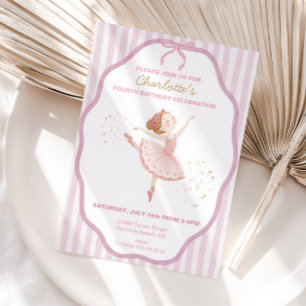 Ballerina verjaardag voor elke leeftijd, meisje kr kaart