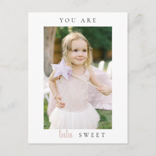 Ballerina verjaardagsfoto bedankkaart briefkaart