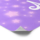 Ballerina violet blonde fille star "nom" affiche (Coin)