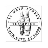 Ballerina Voeten op Pointe #1 Naam Retouradres Zelfinktende Stempel (Design)