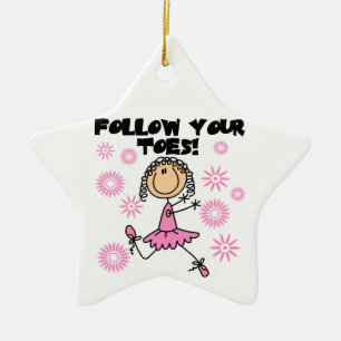 Ballerina Volg je T-shirts en cadeautjes Keramisch Ornament