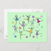 Ballerinas Dancing Briefkaarten (Voorkant / Achterkant)