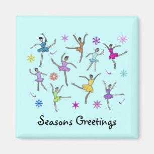 Ballerinas Dancing Holiday Magnets Magneet