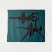 Ballerina's donkere achtergrond wandkleed (Voorkant (horizontaal))