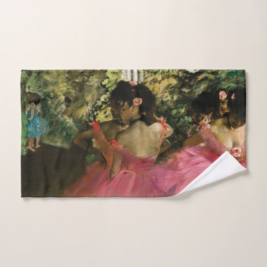 Ballerinas en rose par Edgar Degas (Serviette à main)