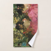 Ballerinas en rose par Edgar Degas (Serviette à main)