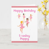 Ballerinas, enfant carte d'anniversaire ajouter no (Fleur jaune)