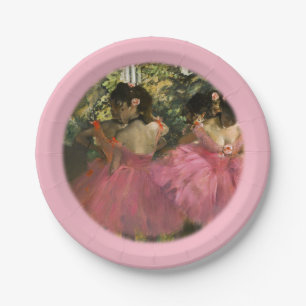 Ballerinas in Roze door Edgar Degas Papieren Bordje