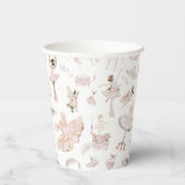 Ballerinas waterverf blush roze verjaardagsfeestje papieren bekers (Rechts)