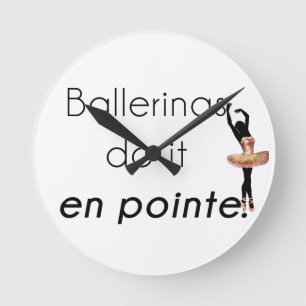 Ballerina's zo! ronde klok