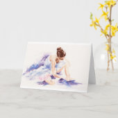 Ballerine - carte de voeux de beaux-arts (Fleur jaune)