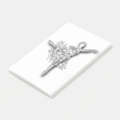 Ballerine Danseuse de Ballet Notes Post-it® (Incliné)