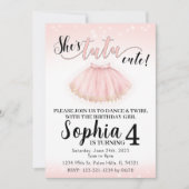 Ballerine de ballerine tutu rose invitation annive (Devant)
