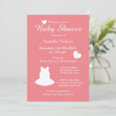 Ballerine de corail invitation bébé douche avec tu (Debout devant)