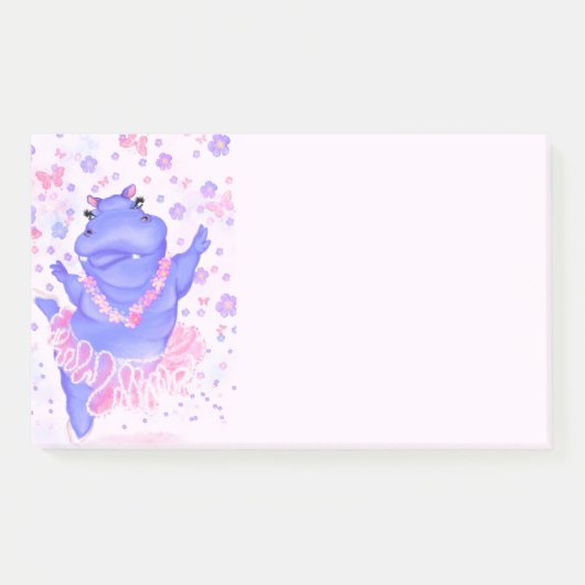 Ballerine Hippopotame Post-it® Notes (Devant)