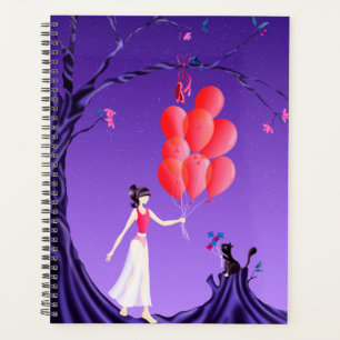 Ballerine Mignonne & Chat sous le Ciel Nocturne