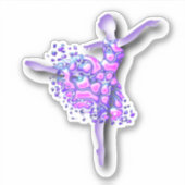 Ballerine Sticker Purple Ballet Danseuse Fille (Devant)