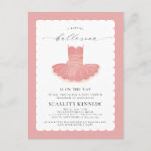 BalleriTutu Rose Baby Girl Baby shower Invitation (Devant)