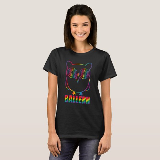 Ballern Eule Hardstyle Edm Music Rave Techno T-shirt (Voorkant volledig)