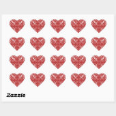Balles dans Candy Red Heart Sticker (Feuille)